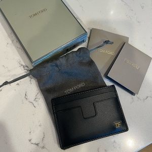 Authentic TOM FORD NEW IN BOX Leather T-Line Card Holder